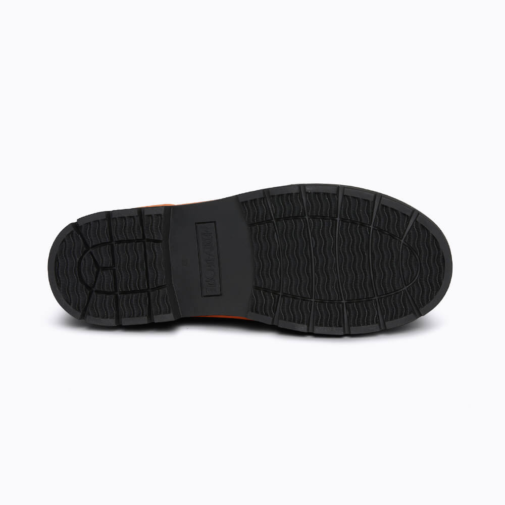 Tully Boot // Plum & Neon Orange