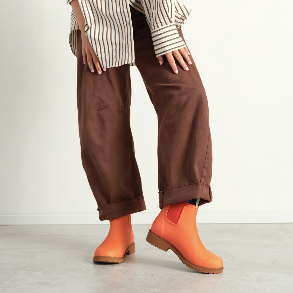 Bobbi Wellington Boot // Sherbet Orange