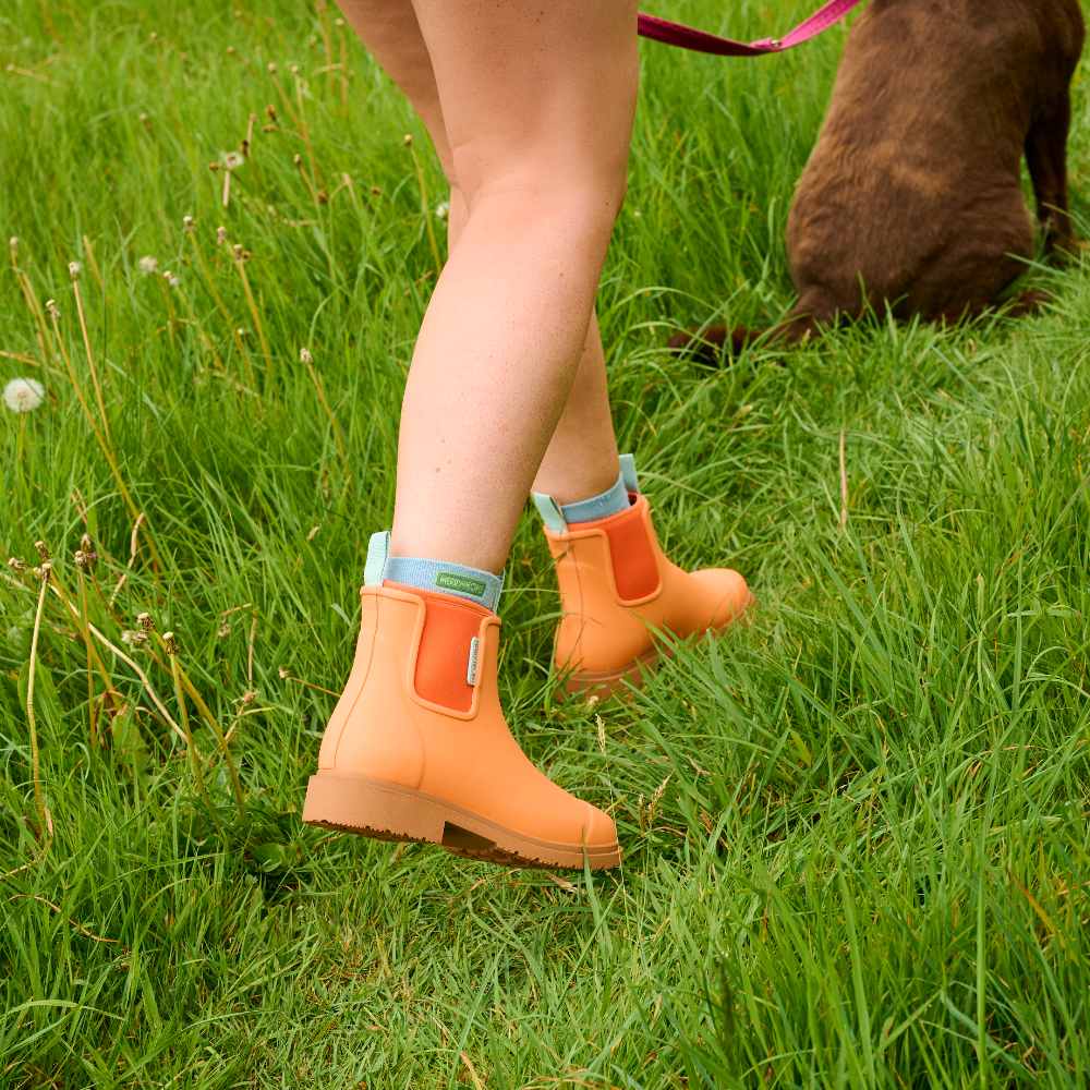 Bobbi Wellington Boot // Sherbet Orange