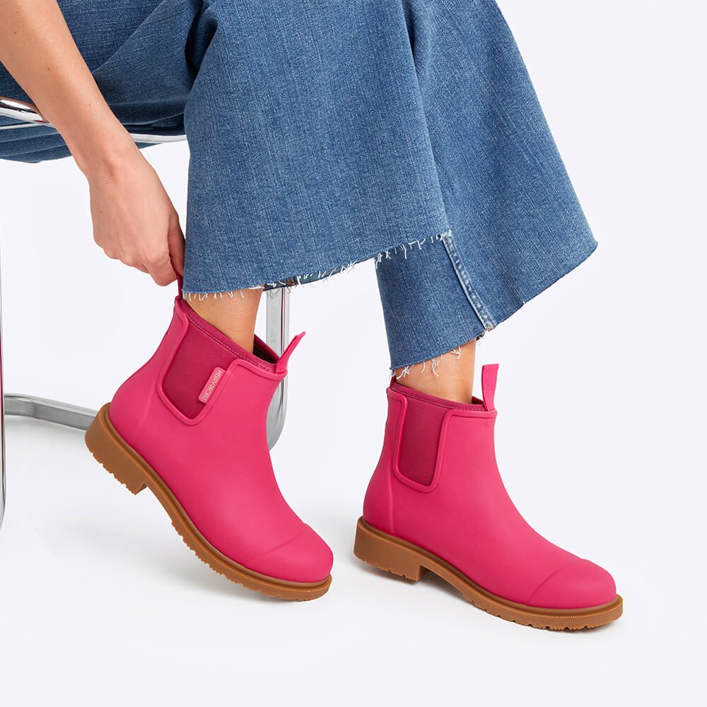 Bobbi Wellington Boot // Fuchsia Pink