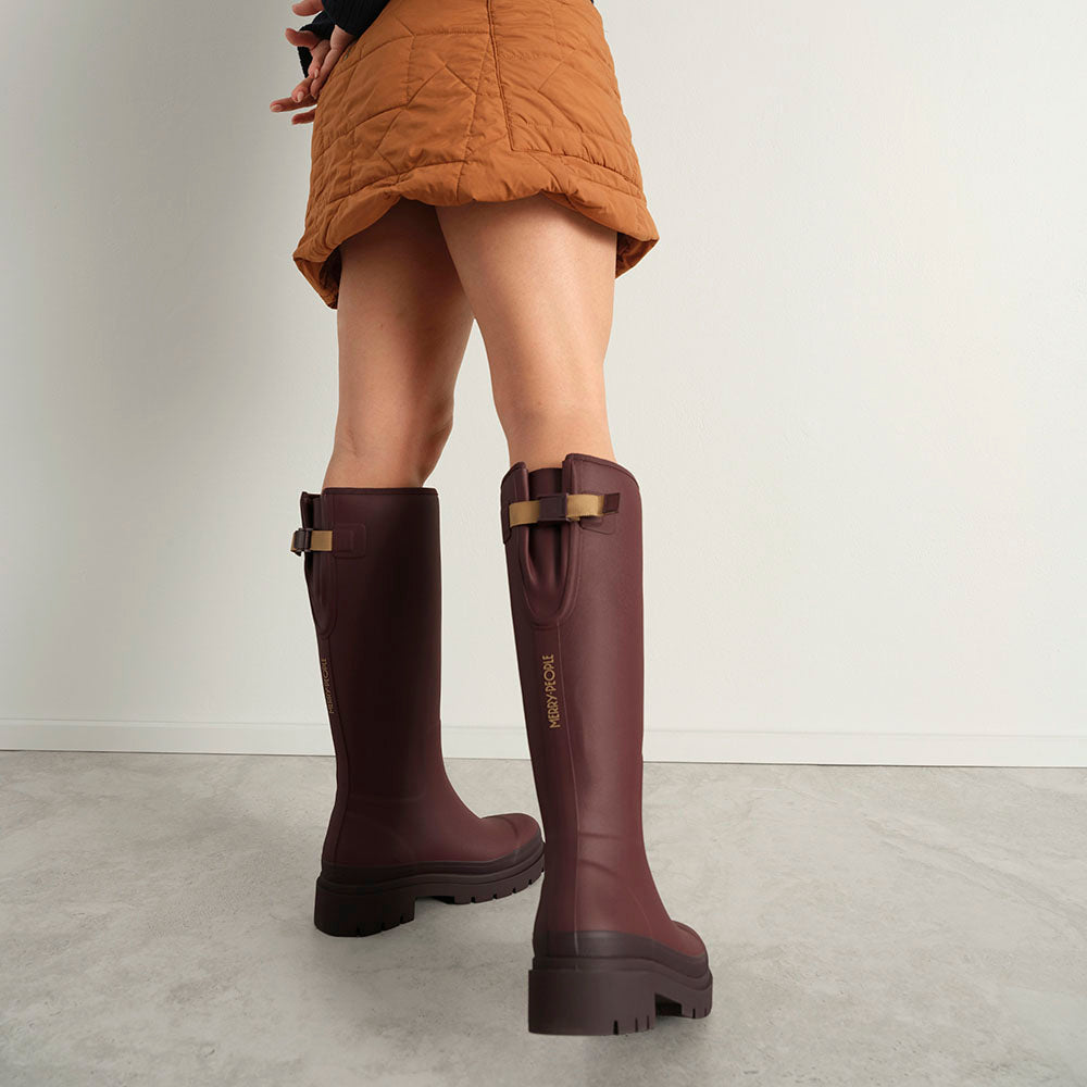 Fergie Tall Wellington Boot // Dark Cherry