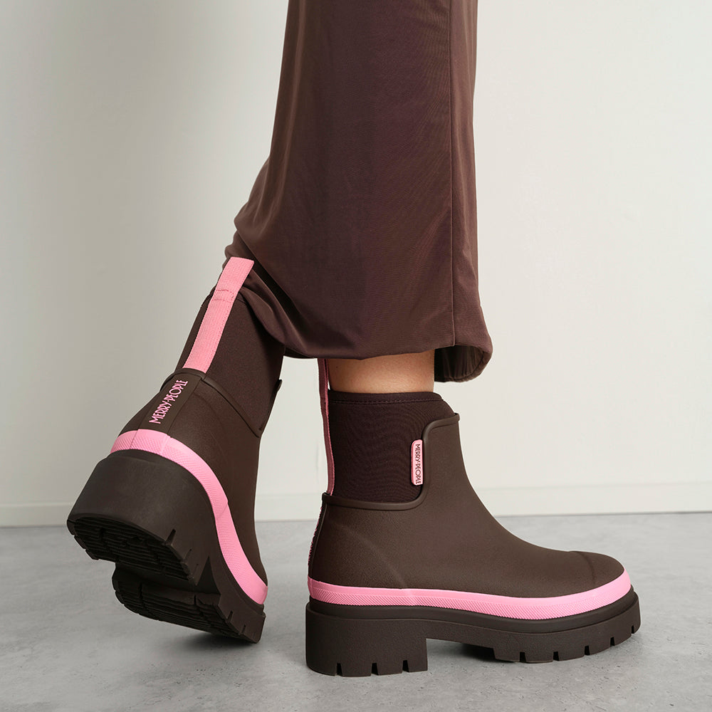 Merry People X Oliver Bonas Tully Boot // Chocolate & Pink