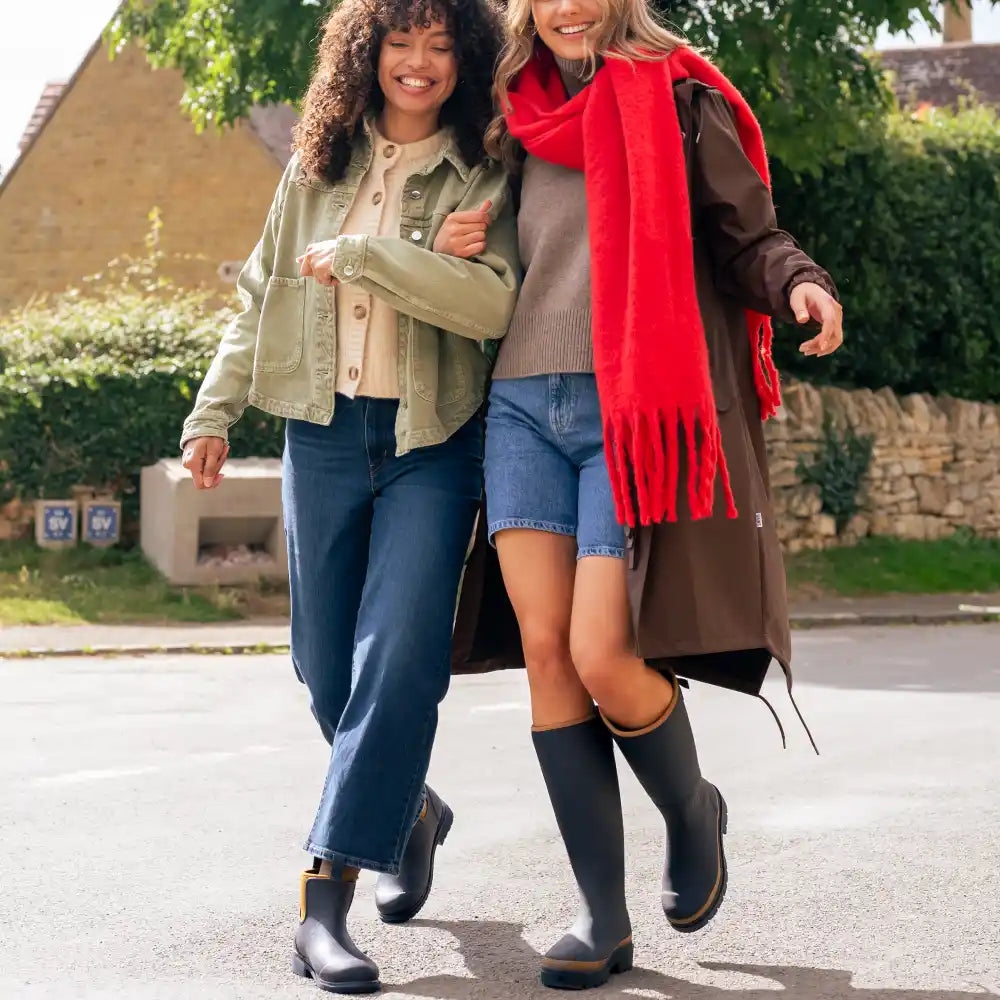 Bobbi Wellington Boot // Oxford Blue & Tan