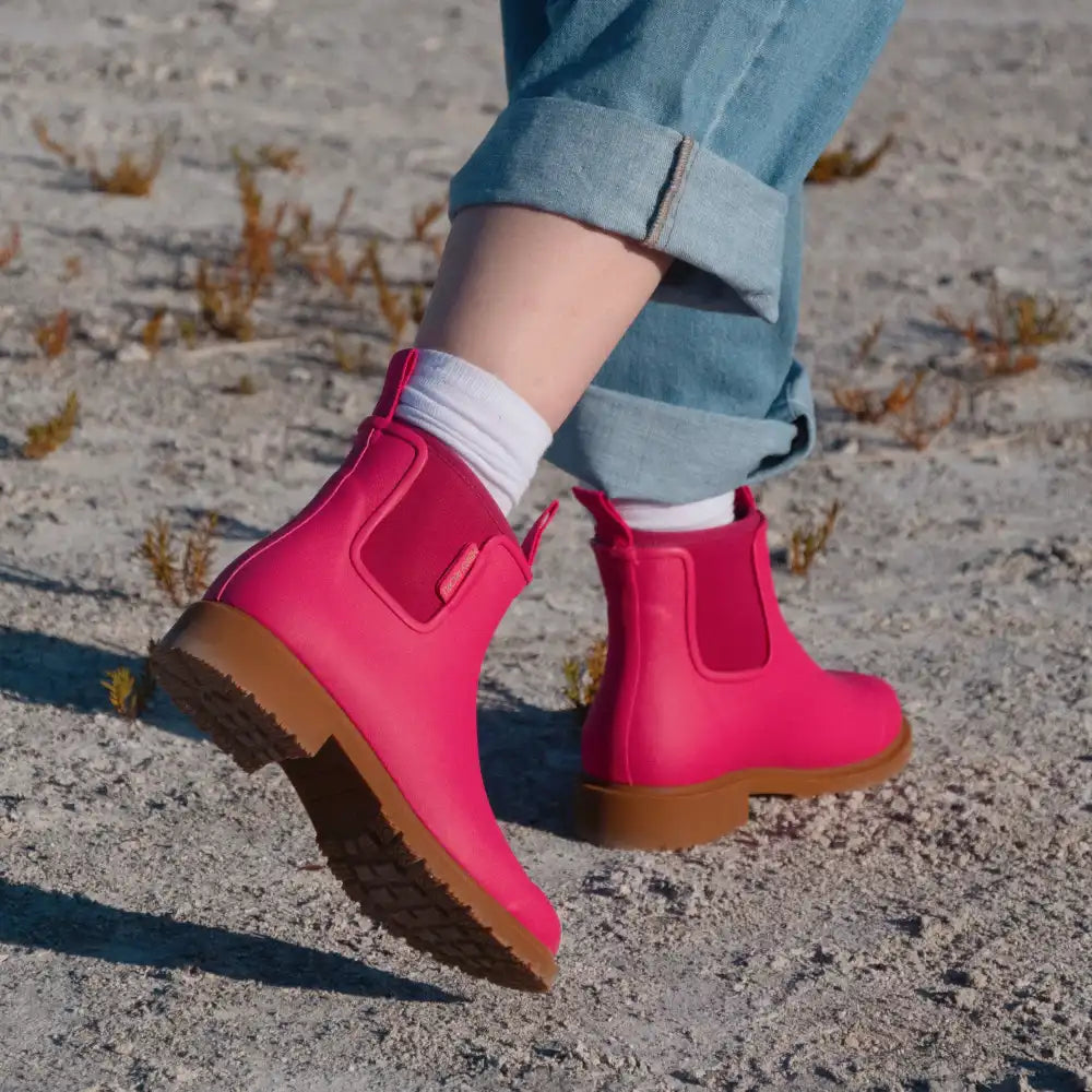 Bobbi Wellington Boot // Fuchsia Pink
