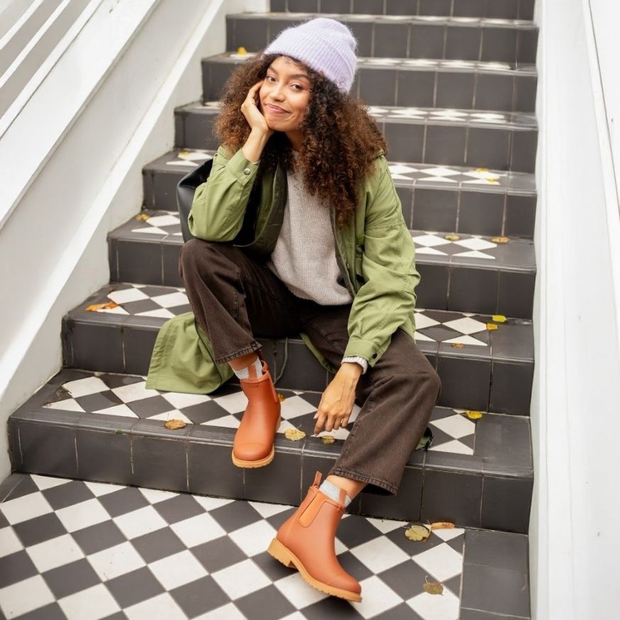 Bobbi Wellington Boot // Rust