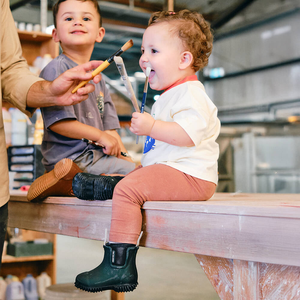 Bobbi Kids Wellington Boot // Forest Green
