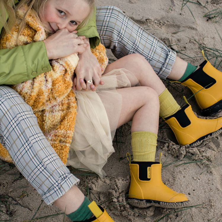 Bobbi Kids Wellington Boot // Mustard Yellow