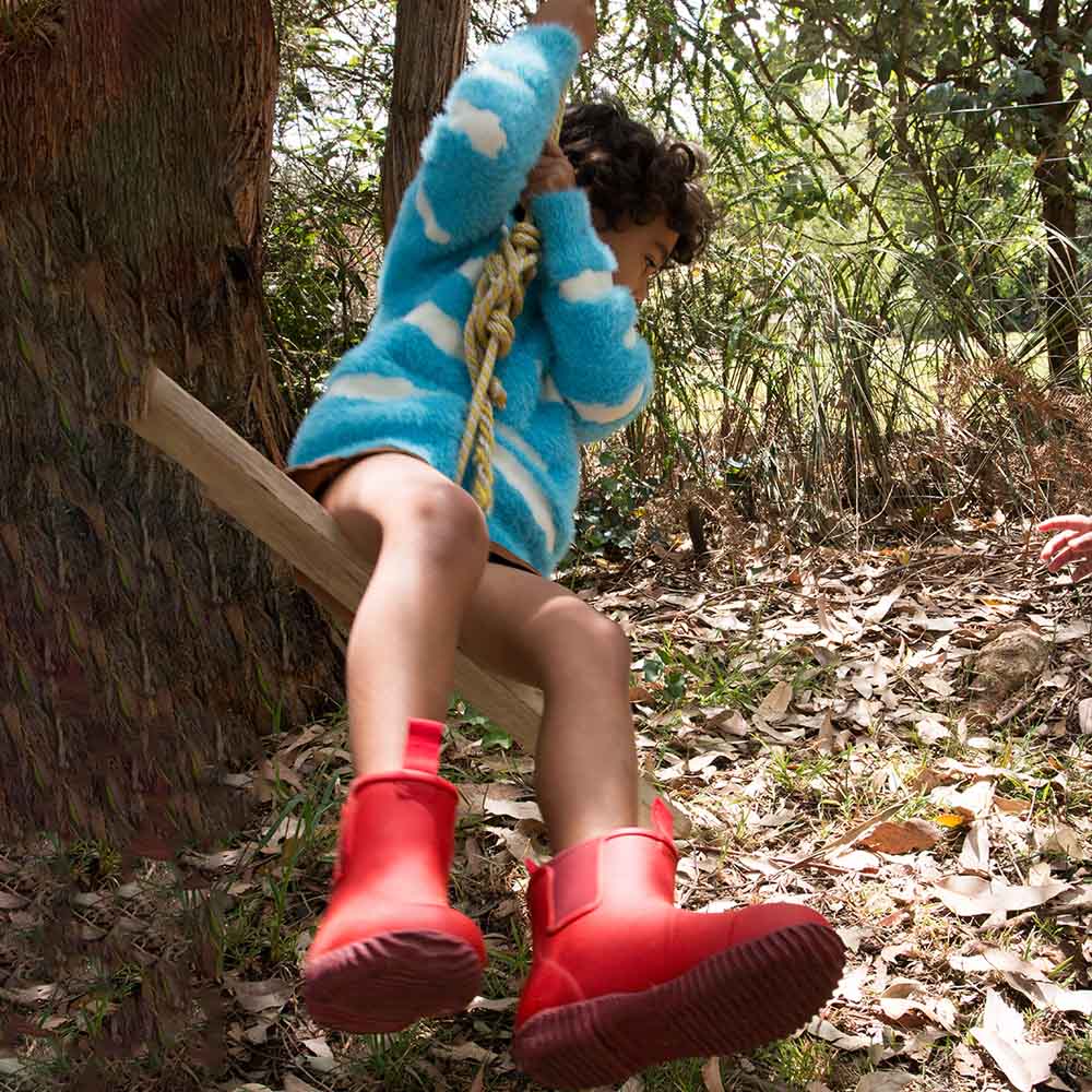 Bobbi Kids Wellington Boot // Chilli Red