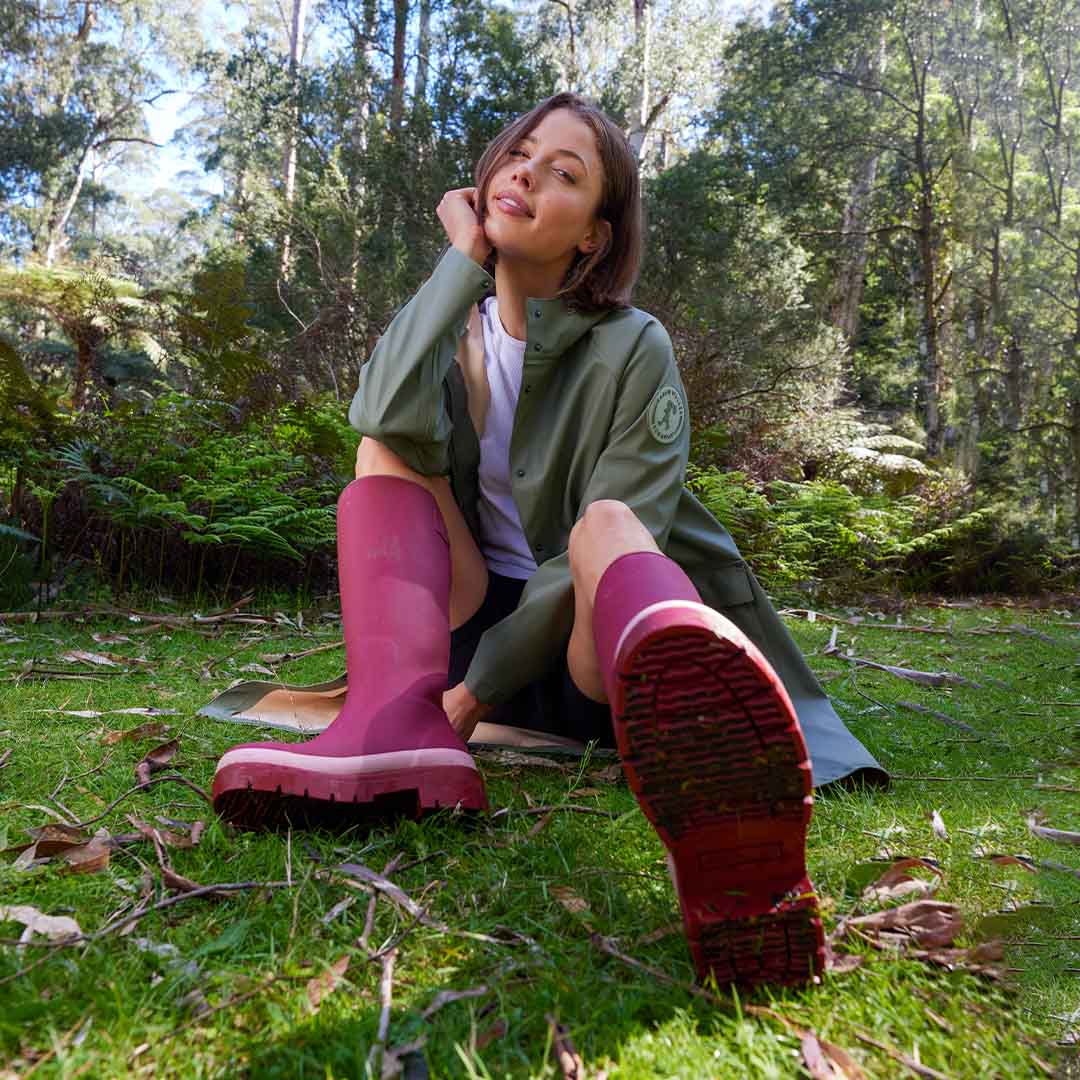 Fergie Tall Wellington Boot // Beetroot Red