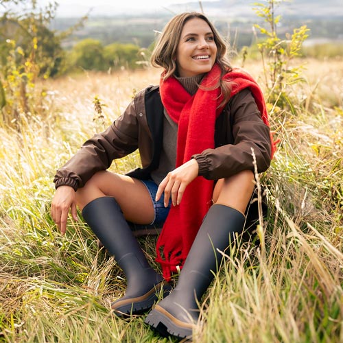 Fergie Tall Wellington Boot // Oxford Blue