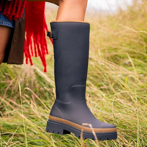 Fergie Tall Wellington Boot // Oxford Blue