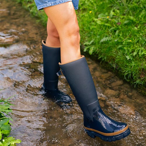 Fergie Tall Wellington Boot // Oxford Blue