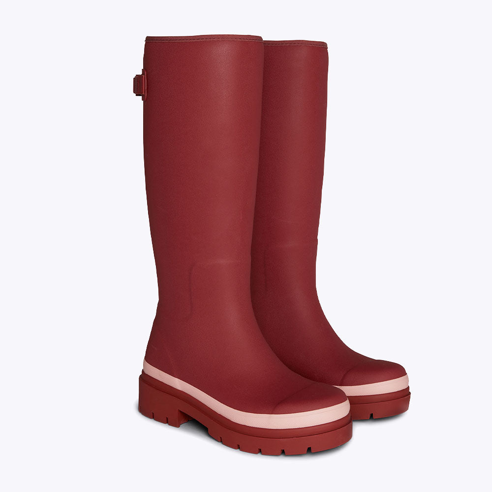 Fergie Tall Wellington Boot // Beetroot Red
