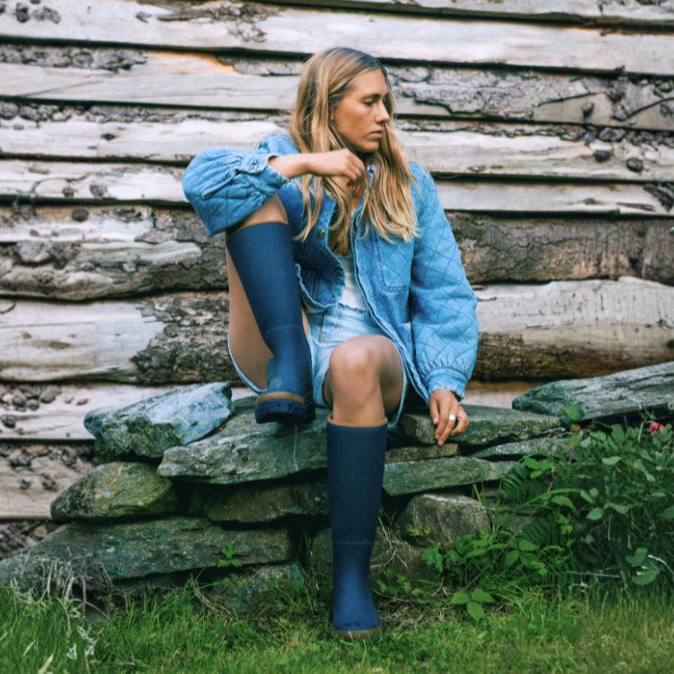 Fergie Tall Wellington Boot // Oxford Blue