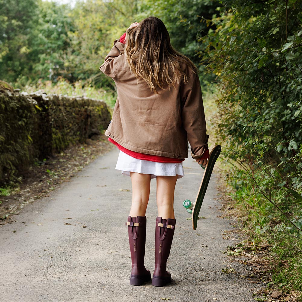 Fergie Tall Wellington Boot // Dark Cherry