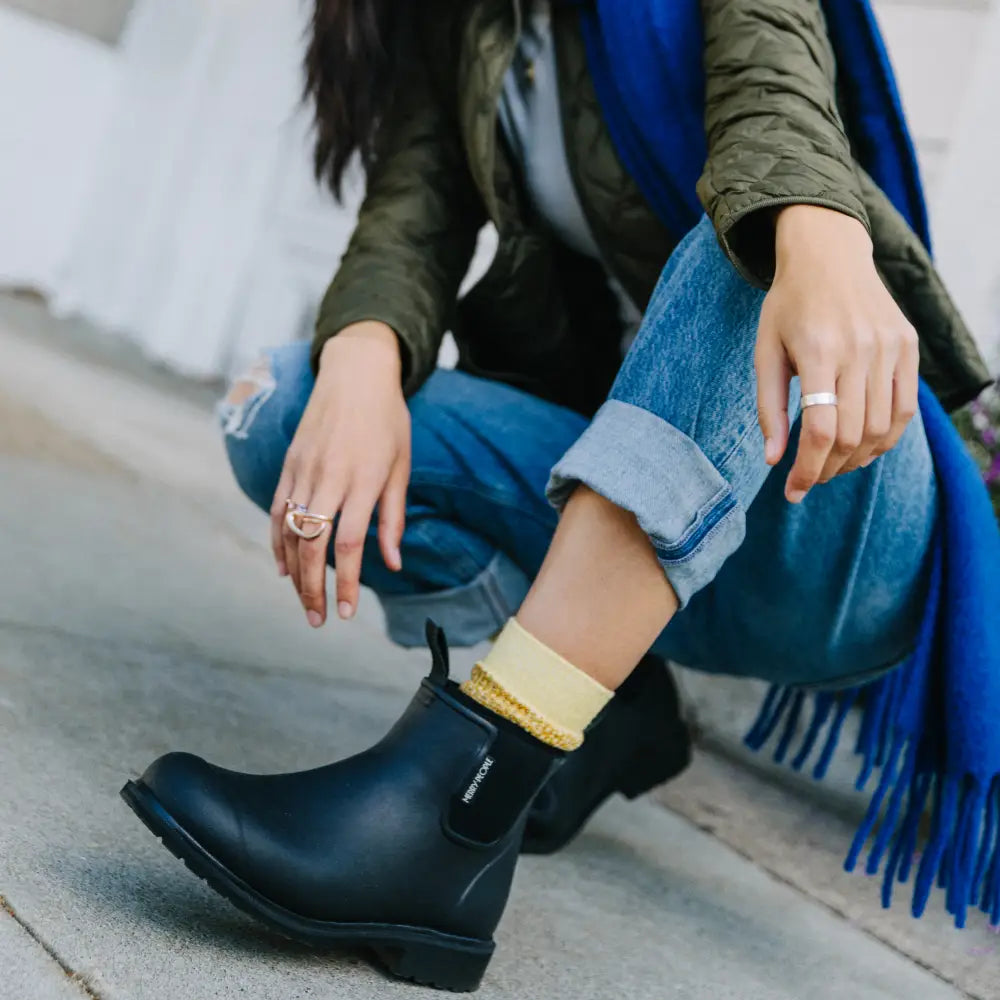 Bobbi Wellington Boot // Black & Black
