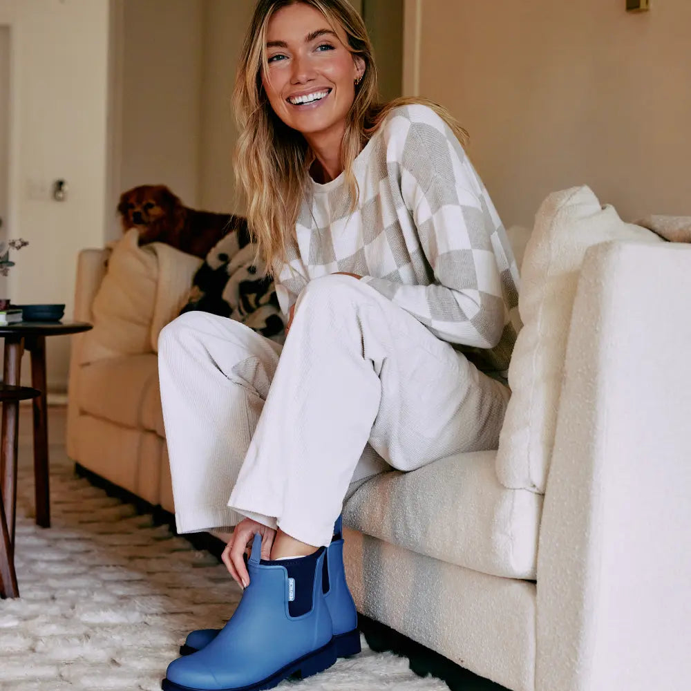 Bobbi Wellington Boot // Denim Blue