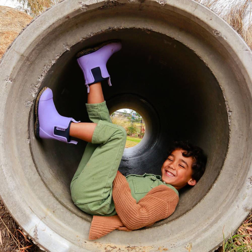 Bobbi Kids Wellington Boot // Lavender & Navy