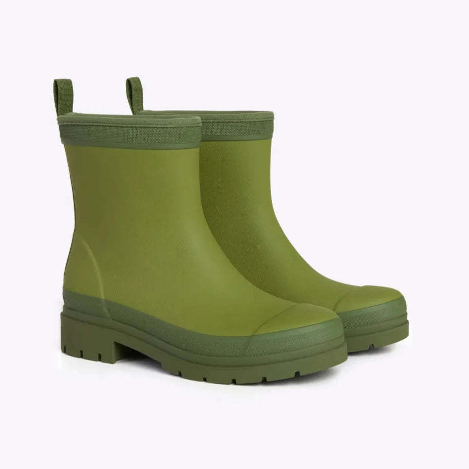 Olive green rain boots on sale