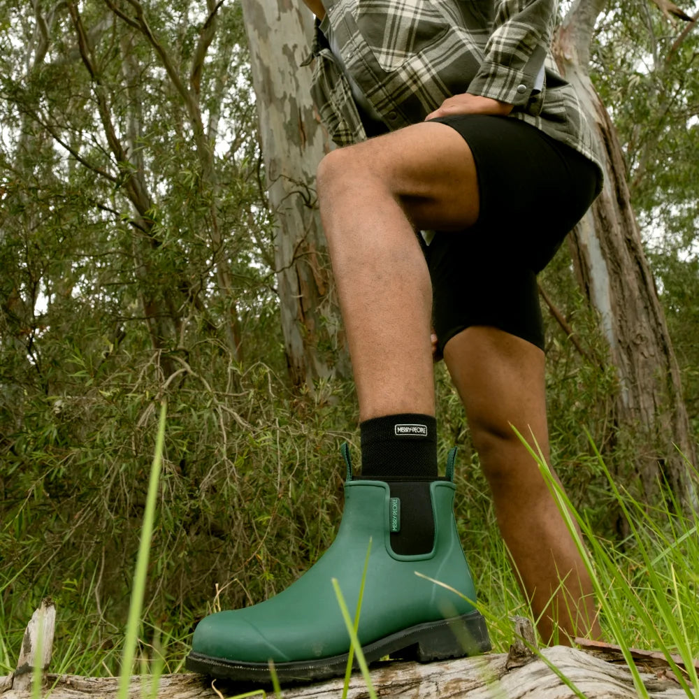 Bobbi Wellington Boot // Alpine Green & Black