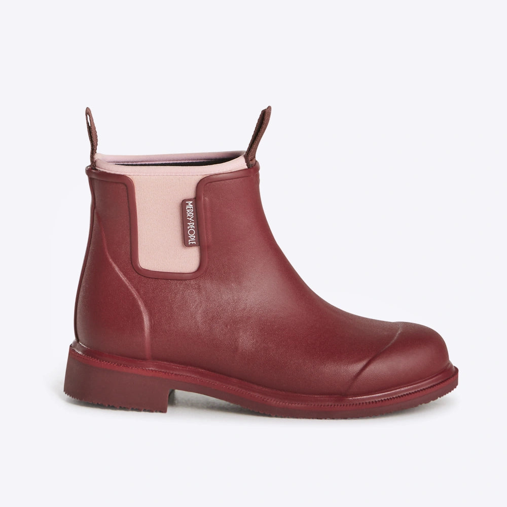 Bobbi Red Wellington Boot // Beetroot & Light Pink