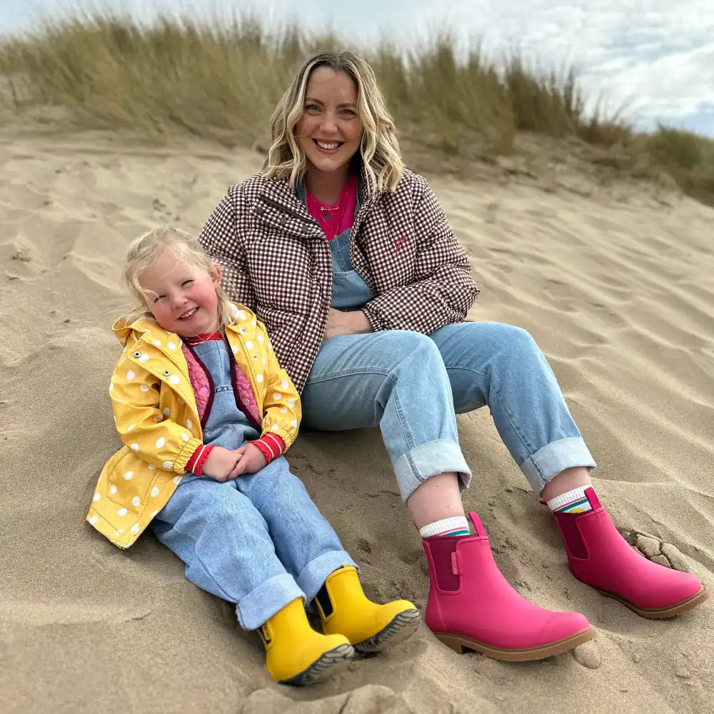 Bobbi Wellington Boot // Fuchsia Pink
