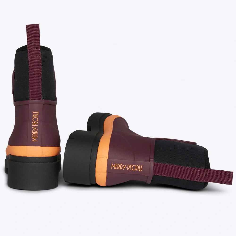 Tully Boot // Plum & Neon Orange