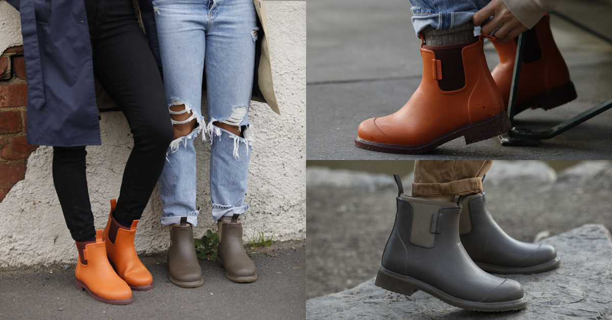 How to Style: Earthy Brown, Orange & Pomegranate Rain Boots - Merry People US