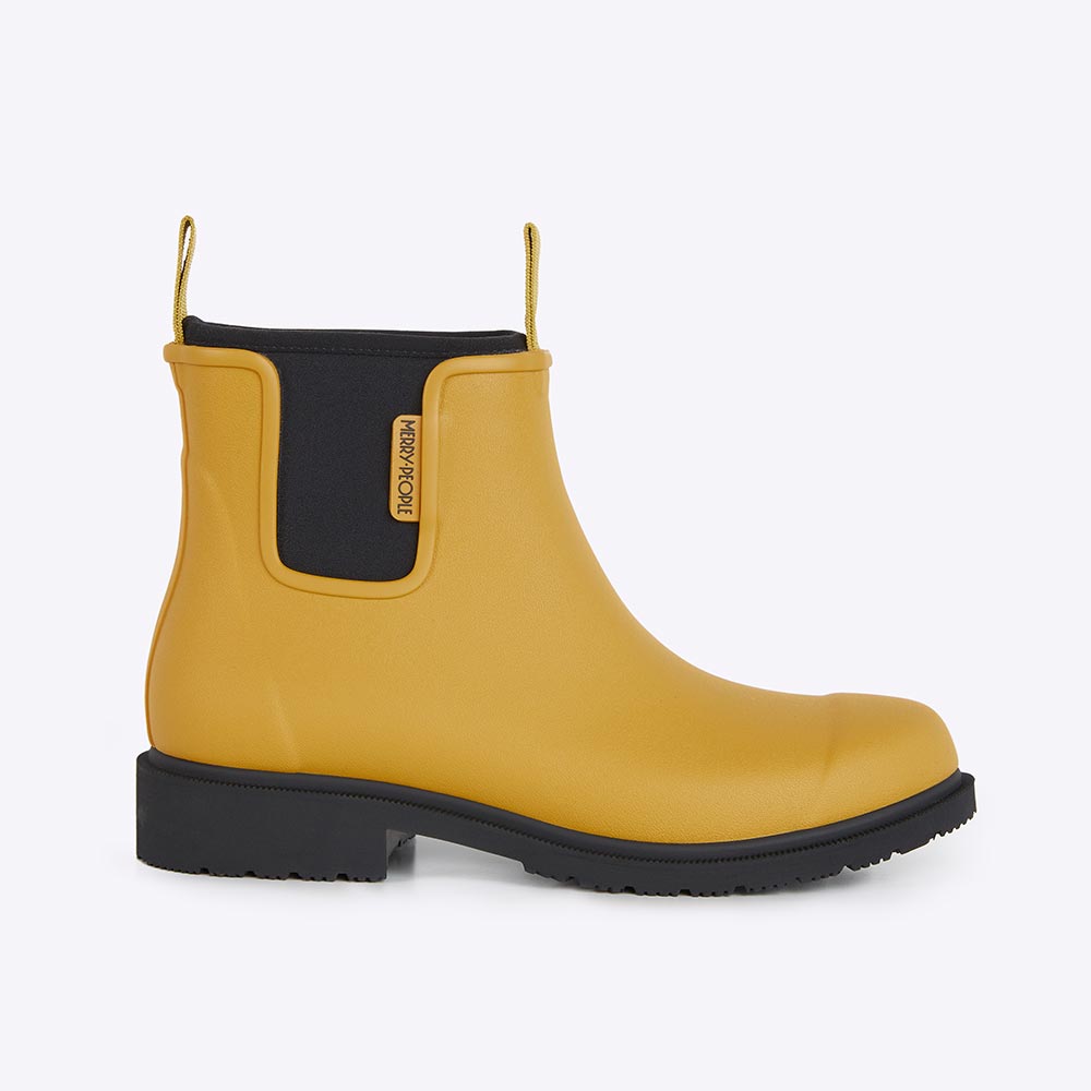 Bobbi Wellington Boot // Mustard Yellow & Black