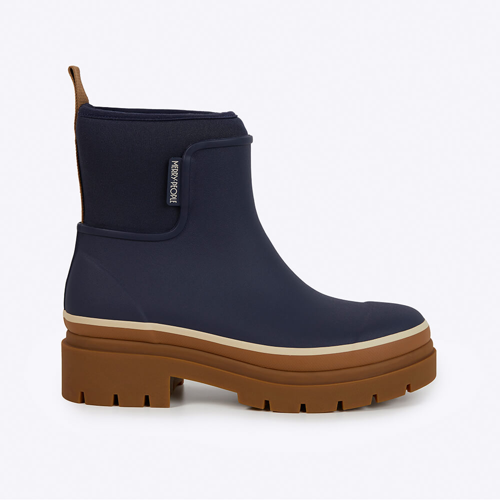 Merry People X Karen Walker Tully Boot // French Navy & Tan [Retired]