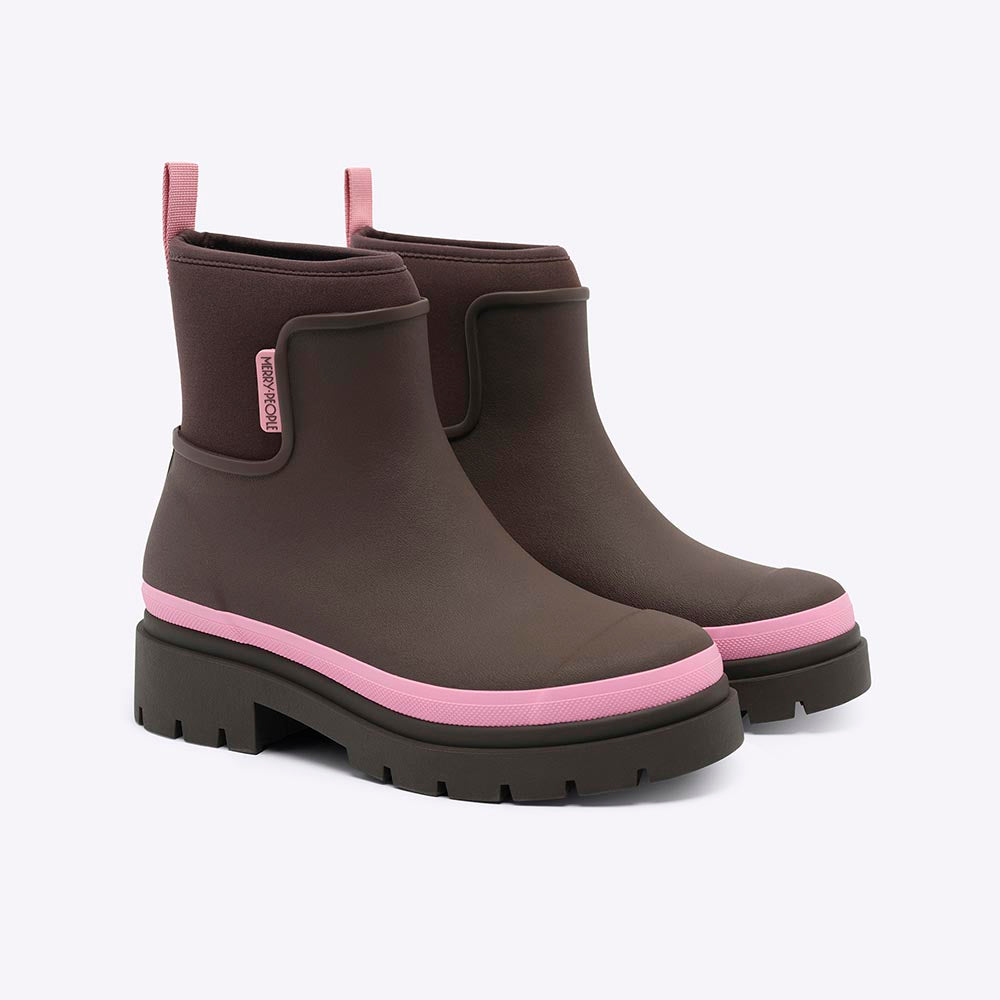 Merry People X Oliver Bonas Tully Boot // Chocolate & Pink