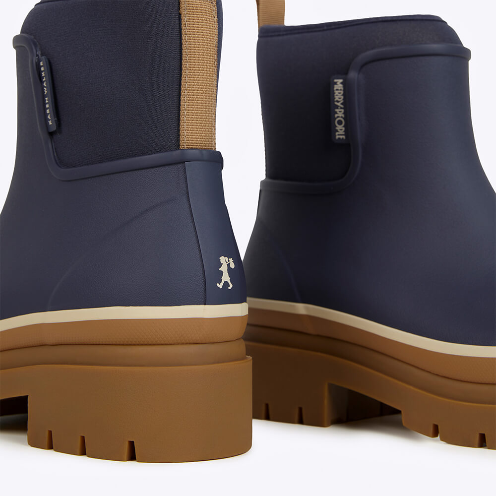 Merry People X Karen Walker Tully Boot // French Navy & Tan [Retired]
