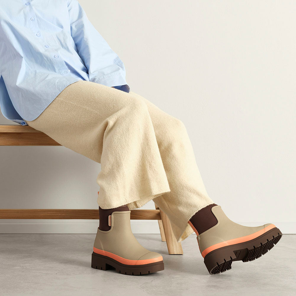 Tully Boot // Taupe & Apricot