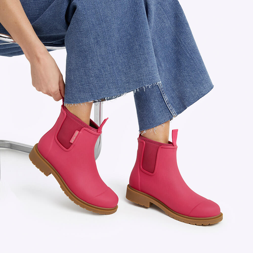 Bobbi Wellington Boot // Fuchsia Pink