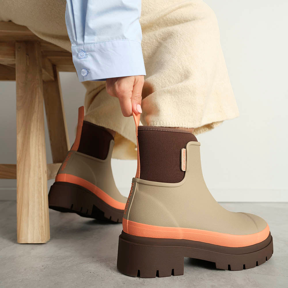 Tully Boot // Taupe & Apricot