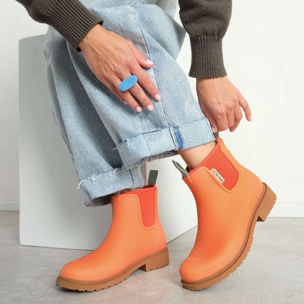 Bobbi Wellington Boot // Sherbet Orange