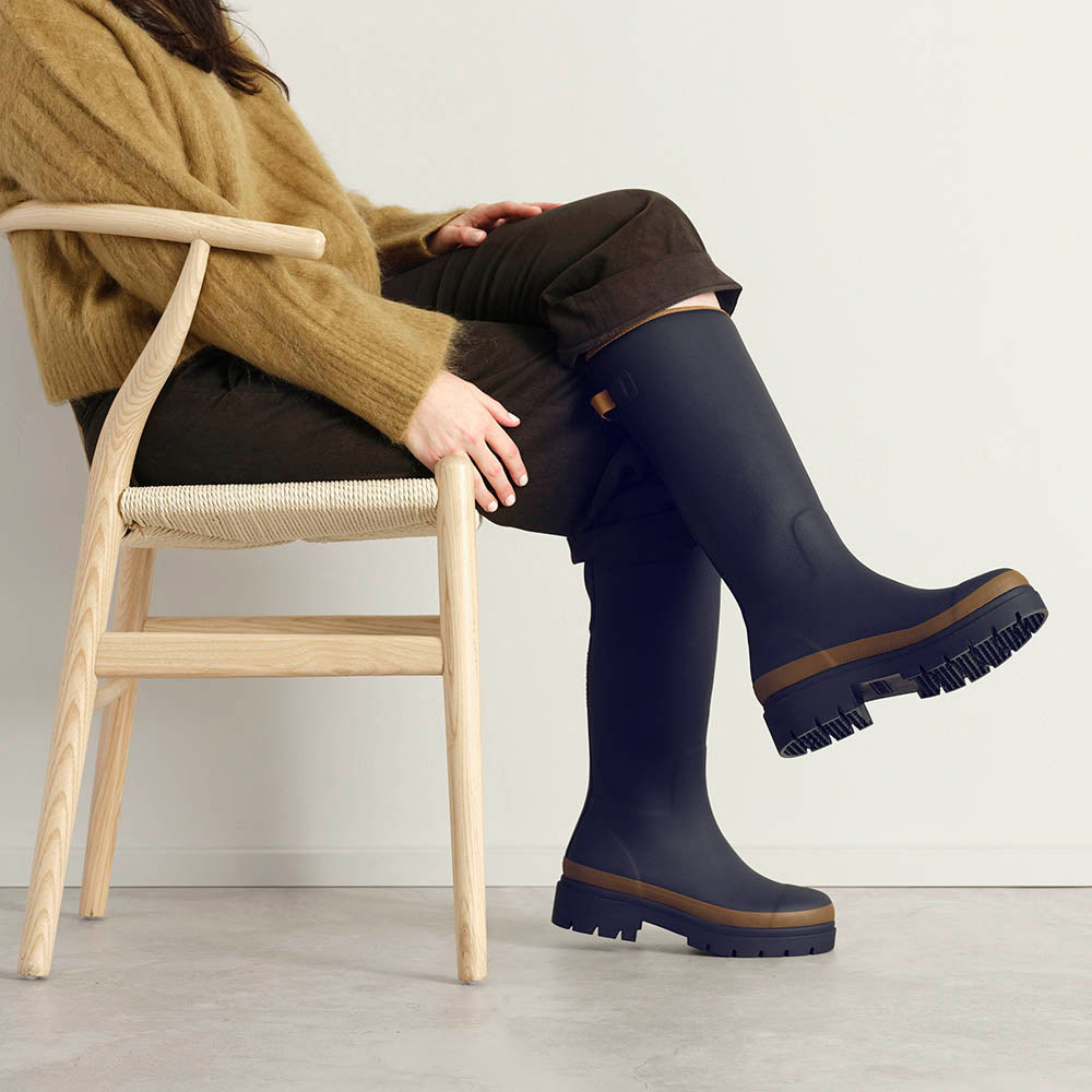 Fergie Tall Wellington Boot // Oxford Blue