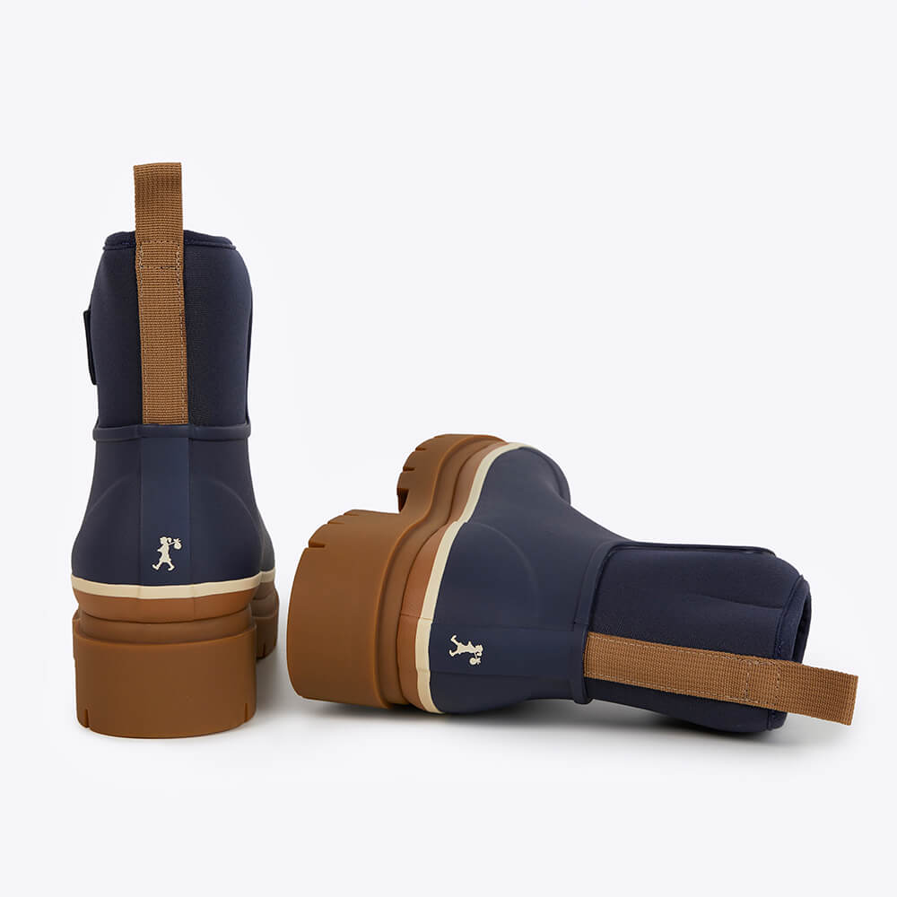 Merry People X Karen Walker Tully Boot // French Navy & Tan [Retired]