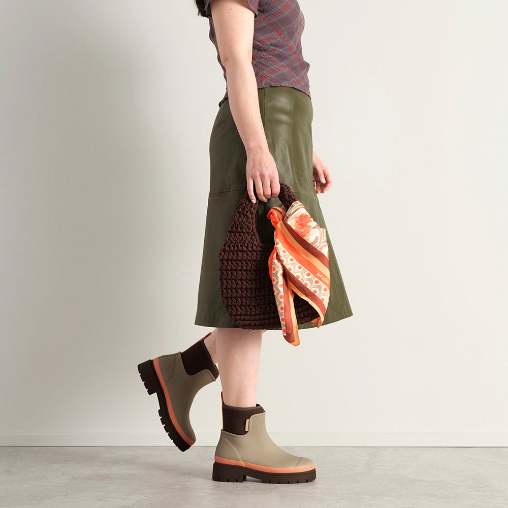 Tully Boot // Taupe & Apricot