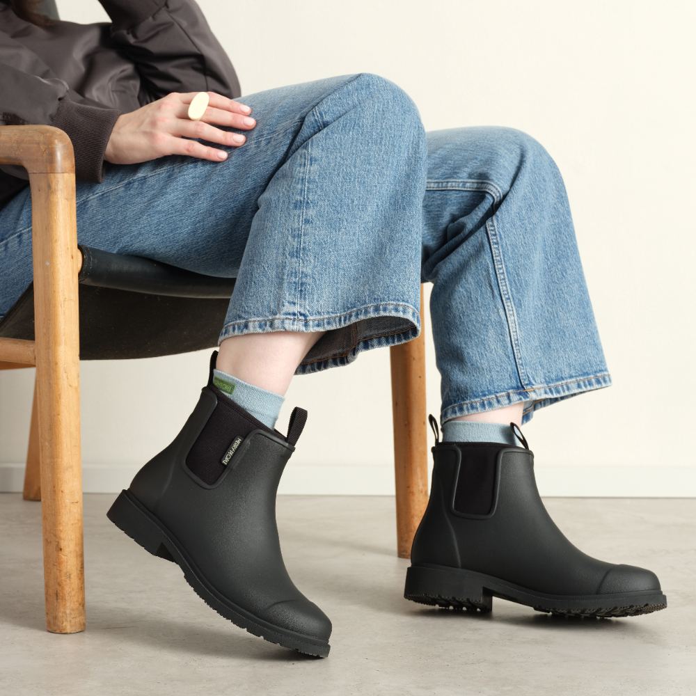 Bobbi Wellington Boot // Black & Black
