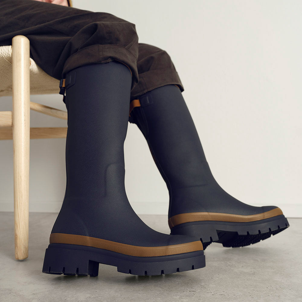 Fergie Tall Wellington Boot // Oxford Blue