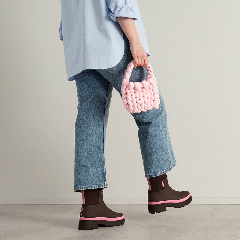Merry People X Oliver Bonas Tully Boot // Chocolate & Pink