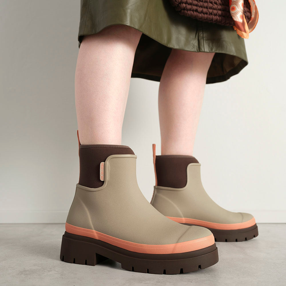 Tully Boot // Taupe & Apricot