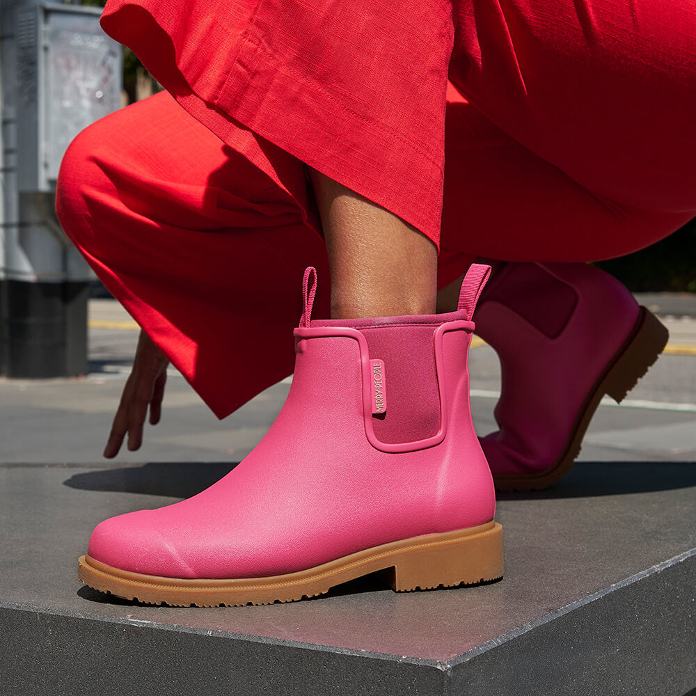 Bobbi Wellington Boot // Fuchsia Pink