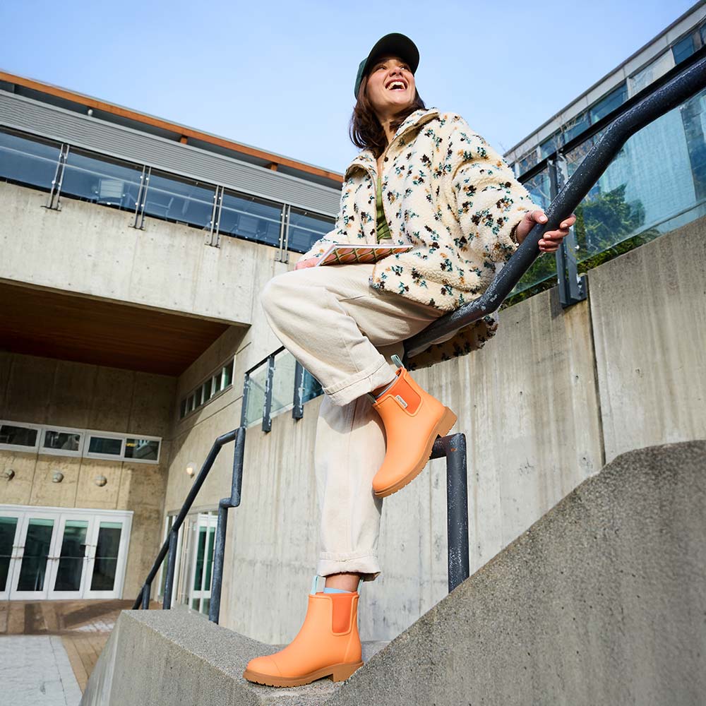 Bobbi Wellington Boot // Sherbet Orange
