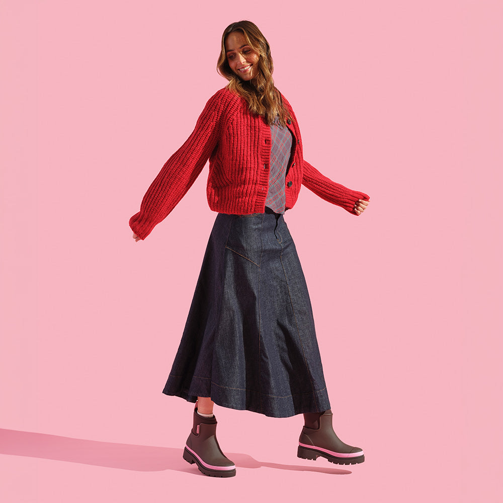 Merry People X Oliver Bonas Tully Boot // Chocolate & Pink