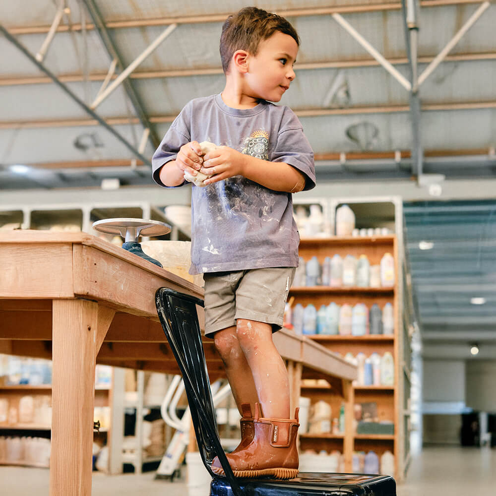 Bobbi Kids Wellington Boot // Rust