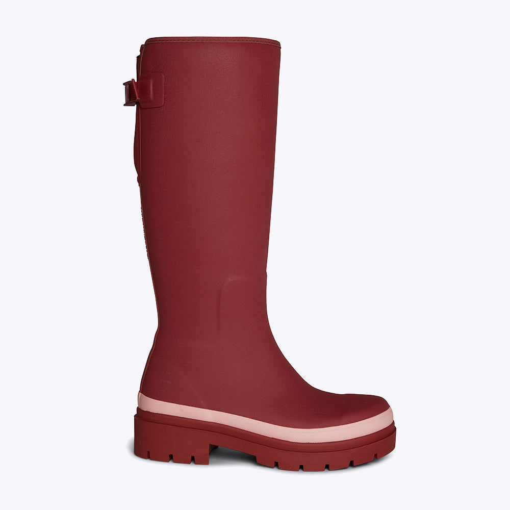 Fergie Tall Wellington Boot // Beetroot Red