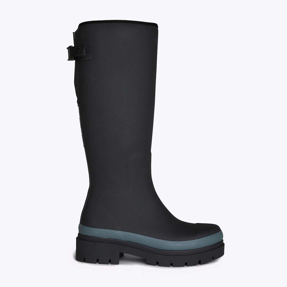 Womens tall shop black rain boots