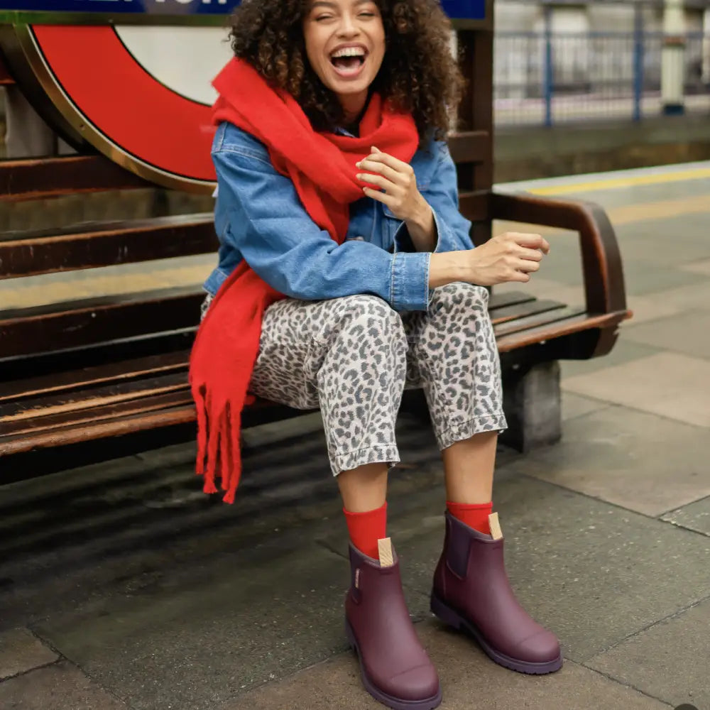 Bobbi Wellington Boot // Dark Cherry